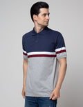 Cole Short Sleeve Polo Shirt Block Stripe