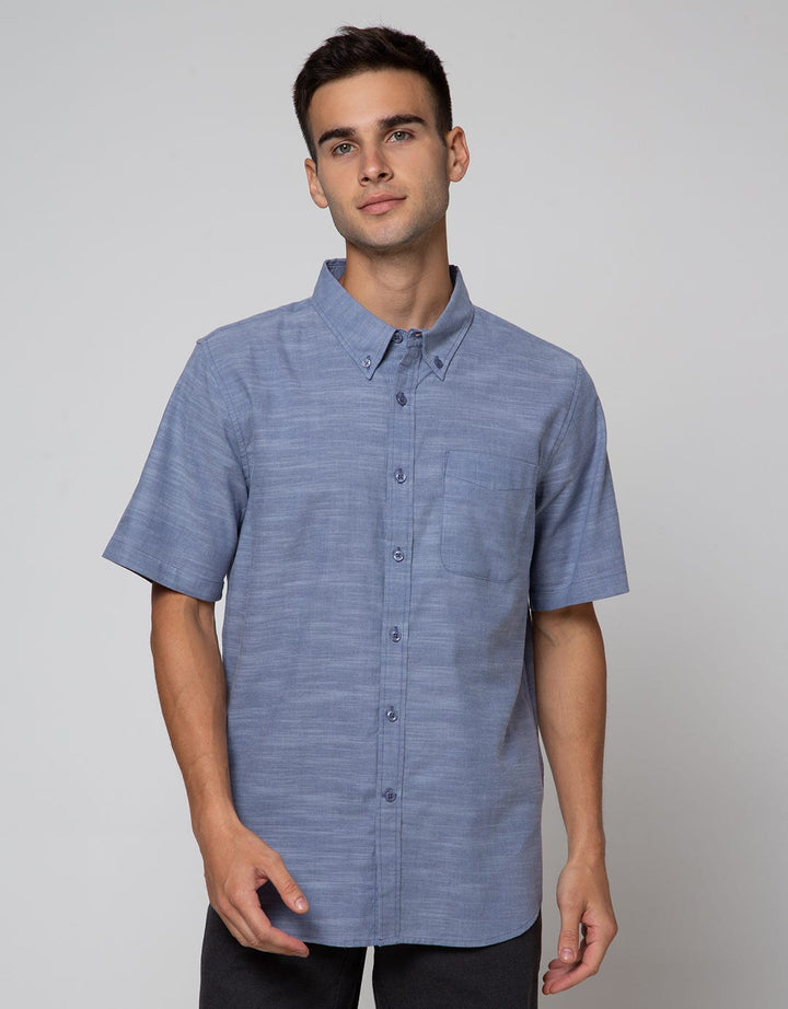 Cole Chambray Kemeja Woven Pria