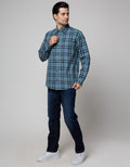 Cole Four Colors Check Kemeja Pria