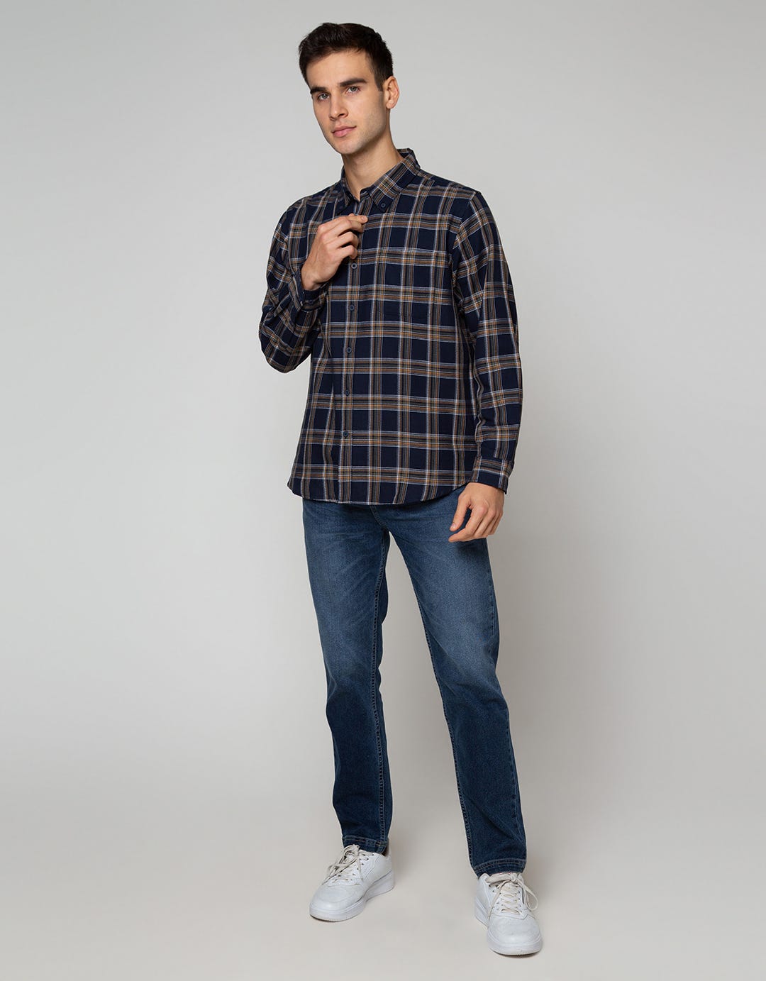 Cole Tricolor Checks Men's Woven Shirt