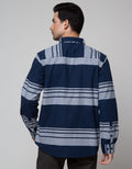 Cole Two Colors Stripes Kemeja Pria