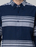 Cole Two Colors Stripes Kemeja Pria