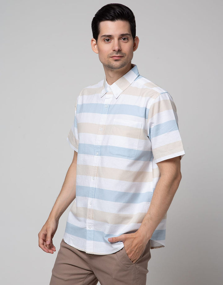 Cole Medium Stripe Kemeja Pria