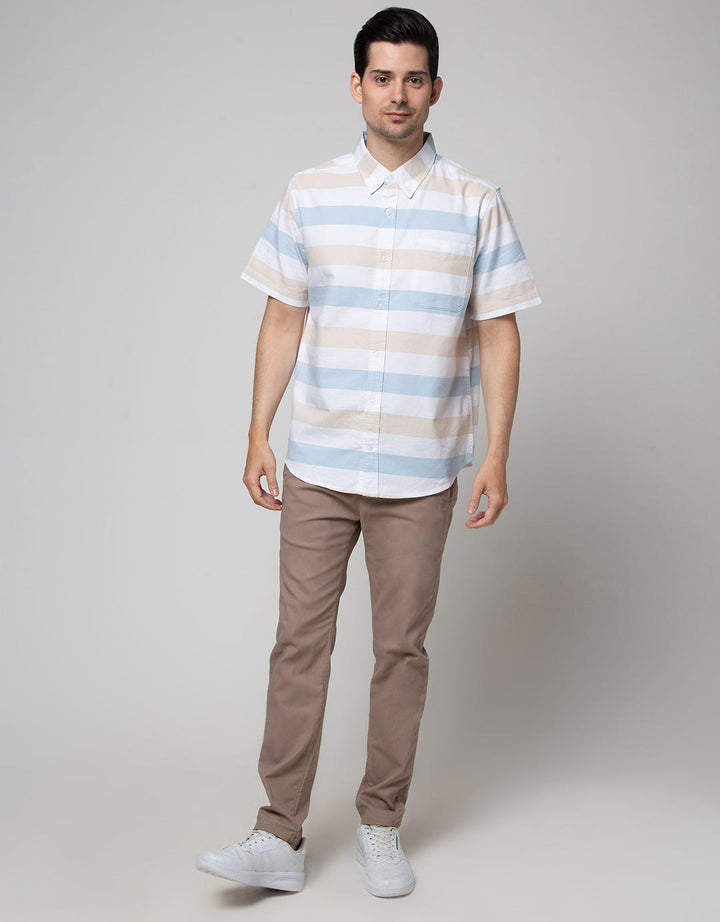 Cole Medium Stripe Kemeja Pria