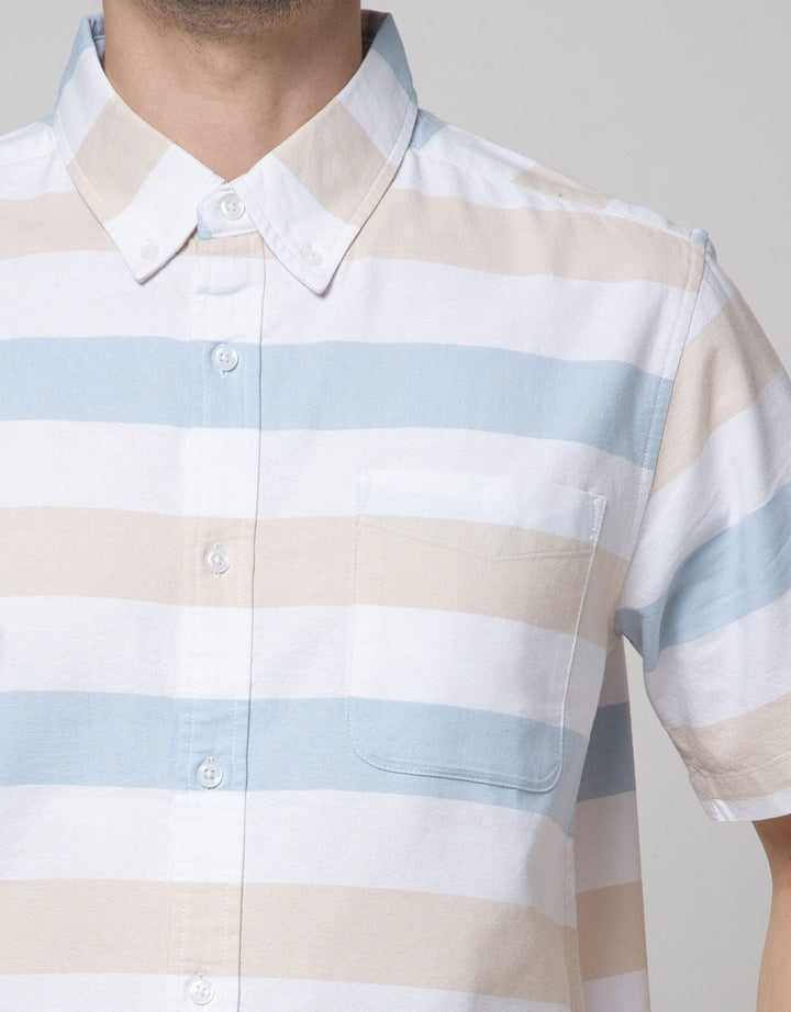 Cole Medium Stripe Kemeja Pria