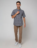 Cole Short Sleeve Shirt Woven Crossed Recycle Cotton