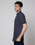 Cole Short Sleeve Shirt Woven Small Dots Recycle Cotton