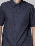 Cole Short Sleeve Shirt Woven Small Dots Recycle Cotton