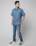 Cole Short Sleeve Shirt Woven Printed Textures Effect