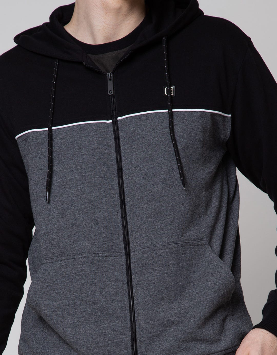 Cole Jacket Long Sleeve HoodieWith Block Colors