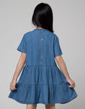 Little M Butterfly Denim Dress Anak Perempuan