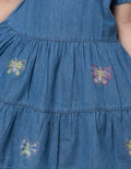 Little M Butterfly Denim Dress Anak Perempuan