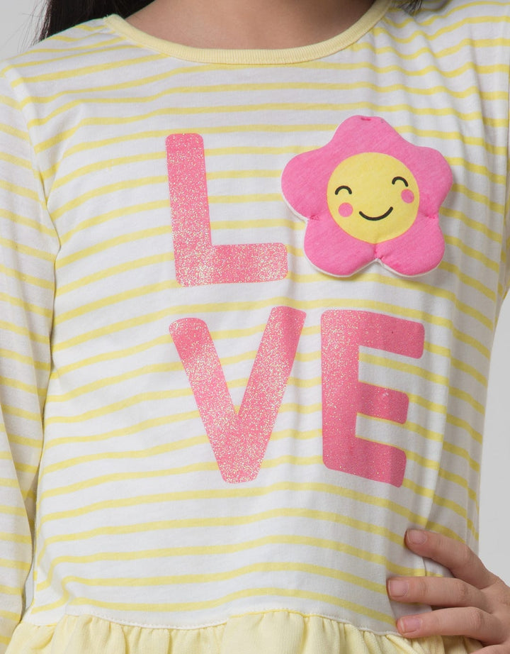 Little M Love Flower Girls T-Shirt