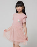 Little M Ruffle Drop Midi Dress Anak Perempuan