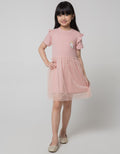 Little M Ruffle Drop Midi Dress Anak Perempuan