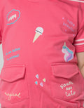 Little M Short Sleeve T-Shirt Hoody Kantong Unicorn Doodle