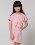 Little M Short Sleeve Midi Dress Serut Print Doodle