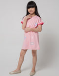 Little M Short Sleeve Midi Dress Serut Print Doodle