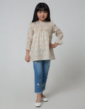 Little M Long Sleeve Blouse Print Ruffle Smok Dada