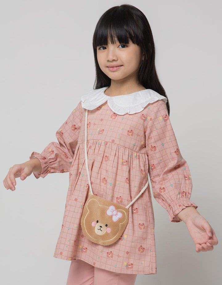 Little M Long Sleeve Shirt Full Print Tas Bear