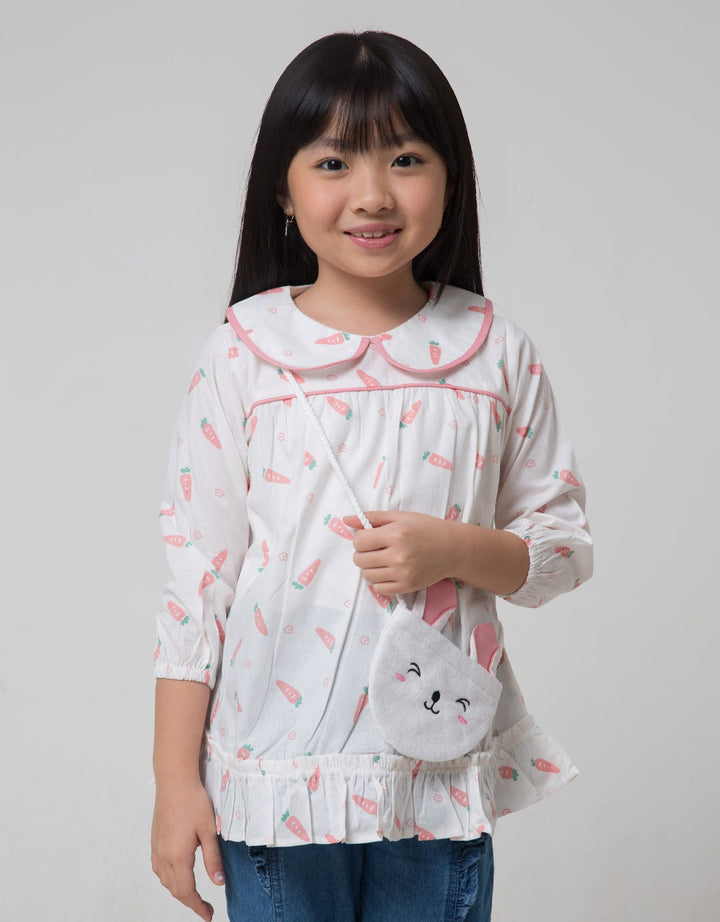Little M Long Sleeve Shirt Full Print Tas Kelinci