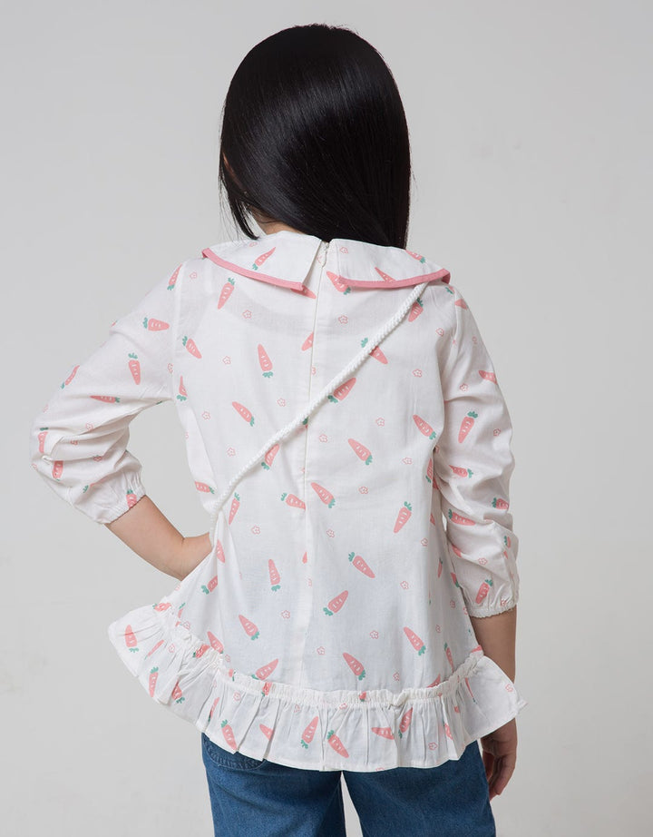 Little M Long Sleeve Shirt Full Print Tas Kelinci