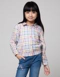 Little M Short Sleeve Midi Dress Woven Polkadot