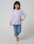 Little M Stripe Unicorn Blouse Anak Perempuan