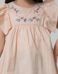 Little M Short Sleeve Blouse Miniribs Ruffle Bordir
