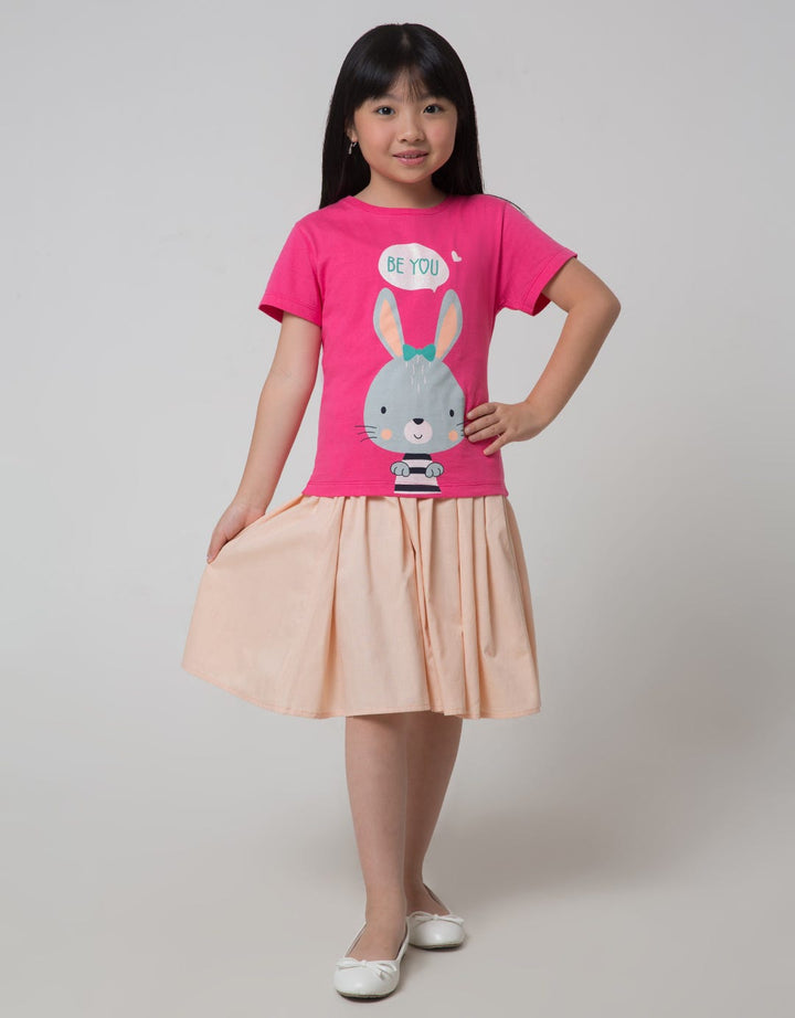 Little M Mini Skirt Miniribs Embroidered Pockets