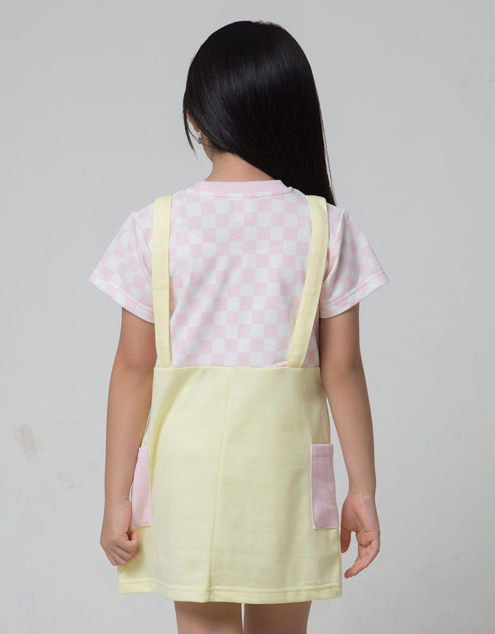Little M Checkered Pocket Dress for Girls