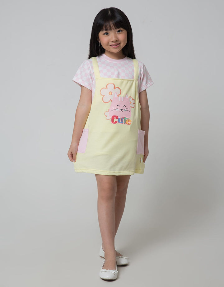 Little M Checkered Pocket Dress for Girls