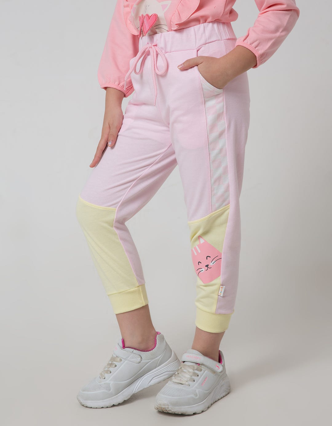 Little M Check Print Girls Pants