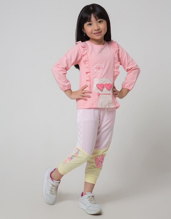 Little M Check Print Girls Pants