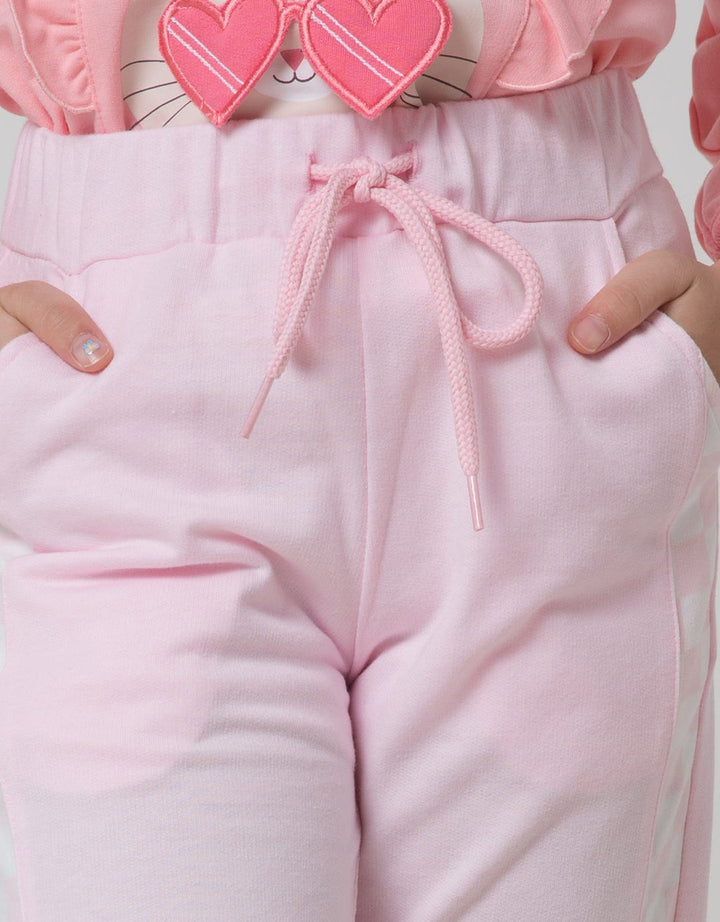 Little M Check Print Girls Pants