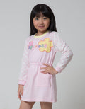 Little M Checkered Sleeve Dress for Girls
