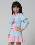 Little M Unicorn Hoodie Dress Anak Perempuan