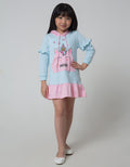 Little M Unicorn Hoodie Dress Anak Perempuan