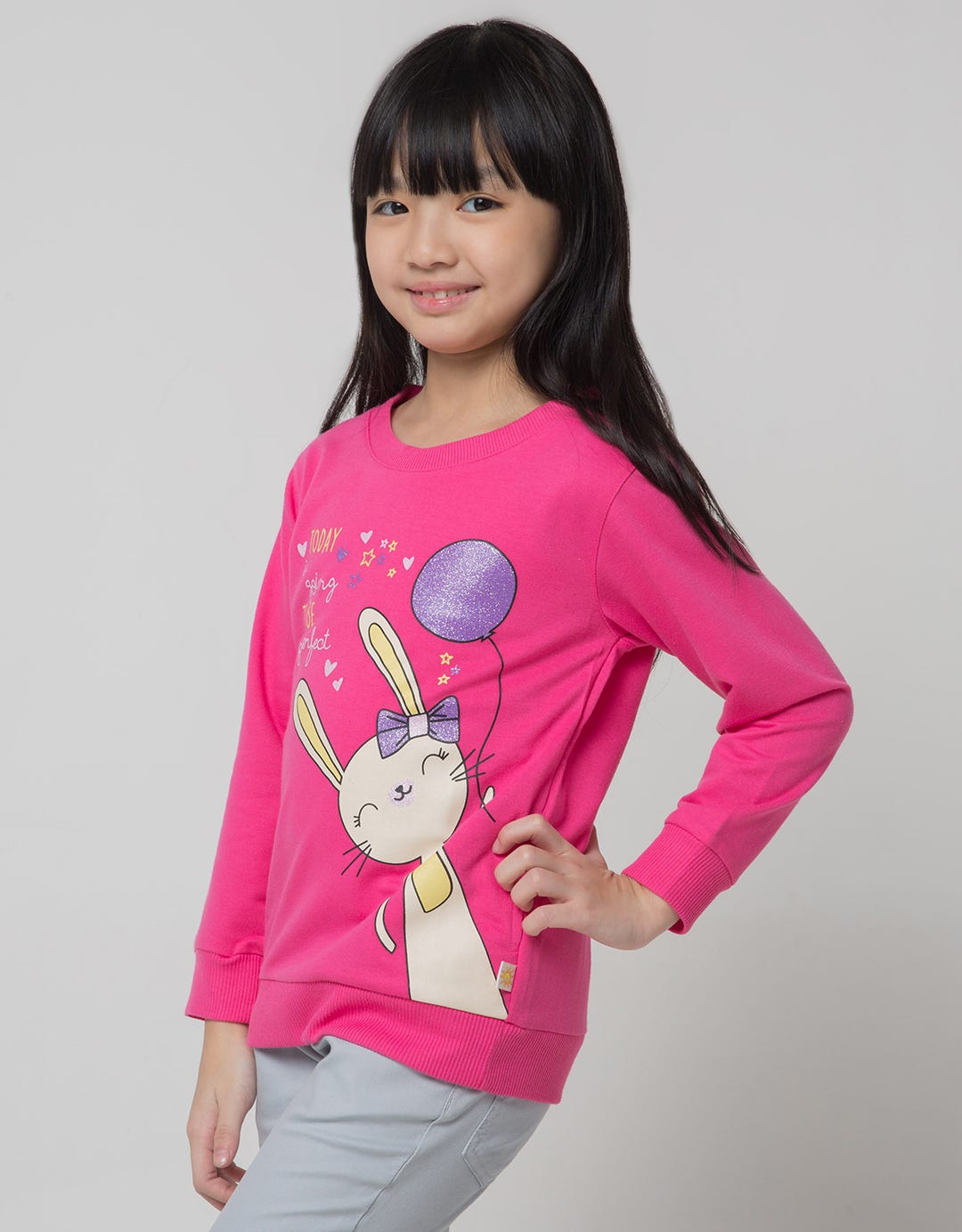 Little M Sweatshirt Print Balloon Rabbit