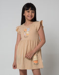 Little M Short Sleeve Midi Dress Daily Ruffle Sleeves Jungle