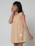 Little M Short Sleeve Midi Dress Daily Ruffle Sleeves Jungle
