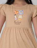 Little M Short Sleeve Midi Dress Daily Ruffle Sleeves Jungle