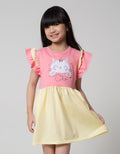 Little M Short Sleeve Midi Dress 2Tone Paint Application