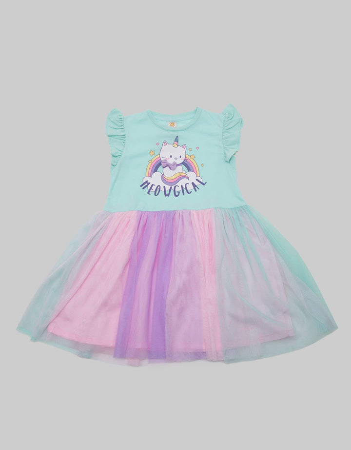 Little M Geber Meow Tutu Dress Anak Perempuan