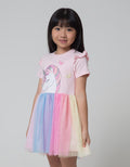 Little M Ruffle Unicorn Dress Anak Perempuan