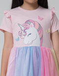 Little M Ruffle Unicorn Dress Anak Perempuan