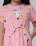 Little M Caticorn Print Dress Anak Perempuan