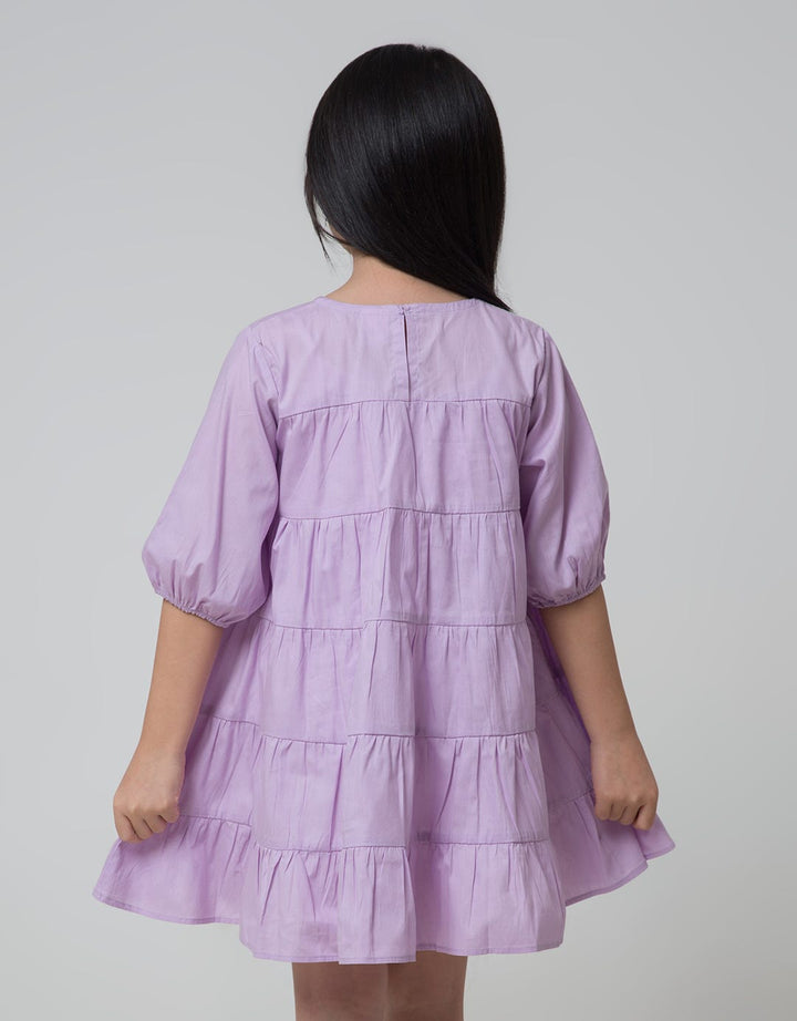 Little M Layered Neck Dress Anak Perempuan