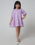Little M Layered Neck Dress Anak Perempuan