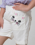 Little M Embroidered Cat Girls Pants